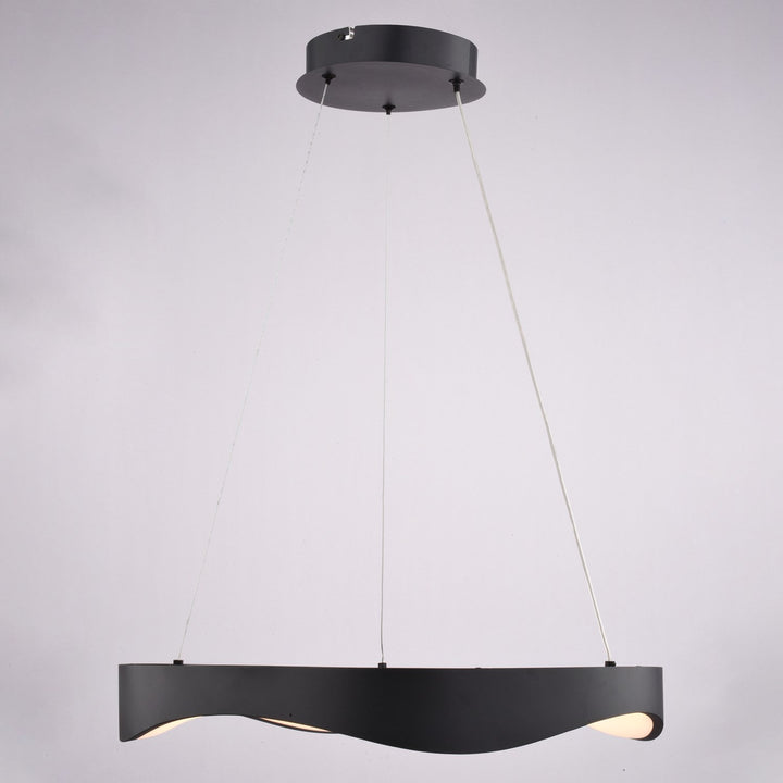 20.5-In. W Led Chandelier Textured Black
