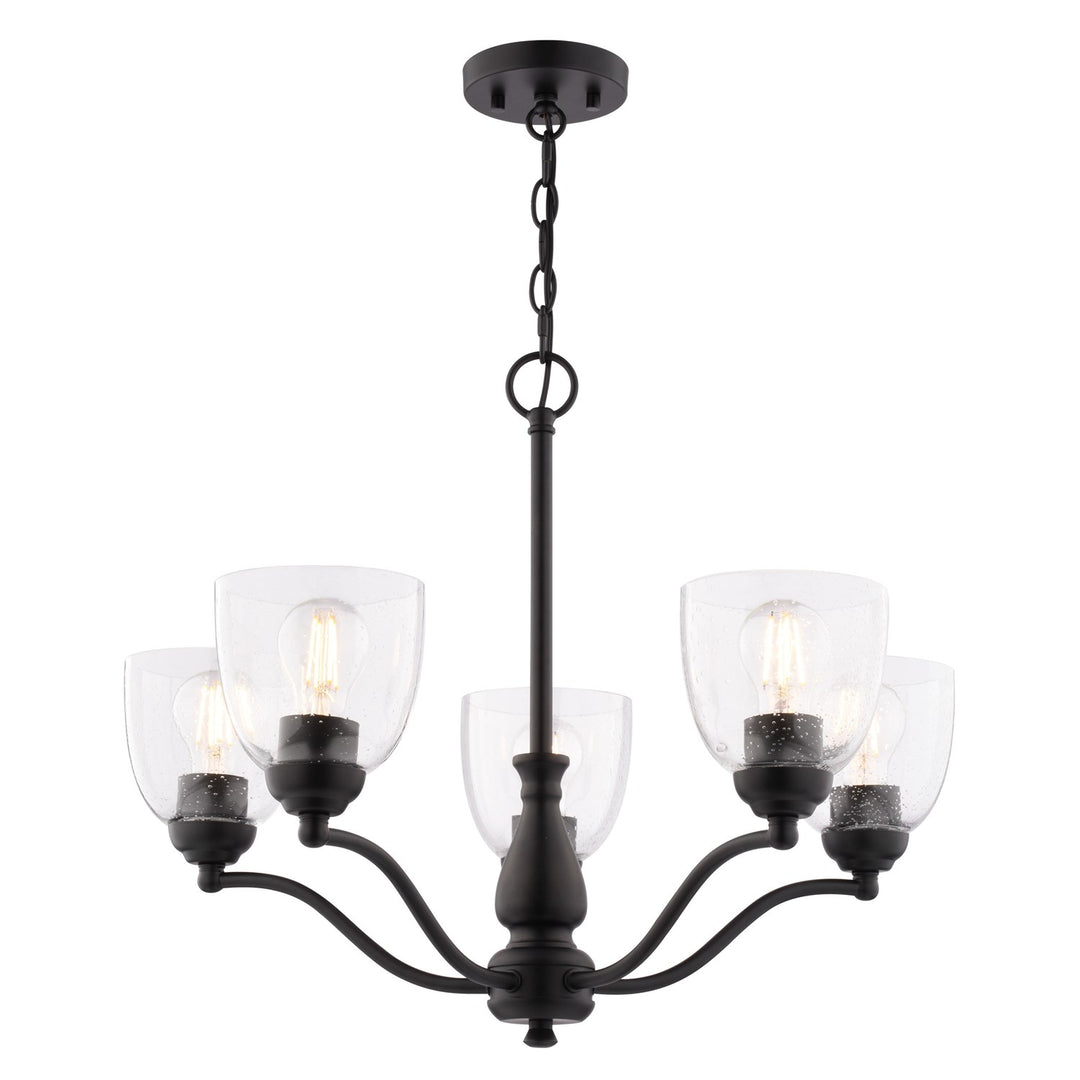 24.5-In. 5 Light Chandelier Matte Black by Vaxcel International