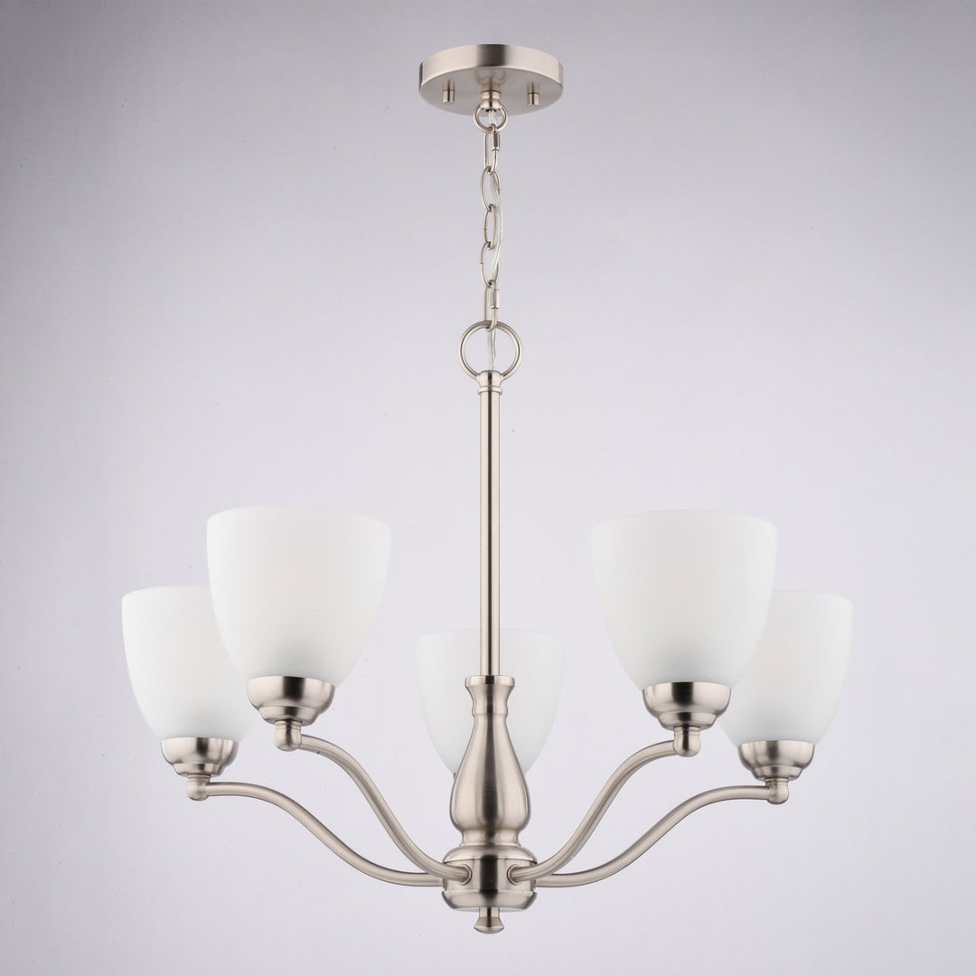24.5-In. 5 Light Chandelier Satin Nickel