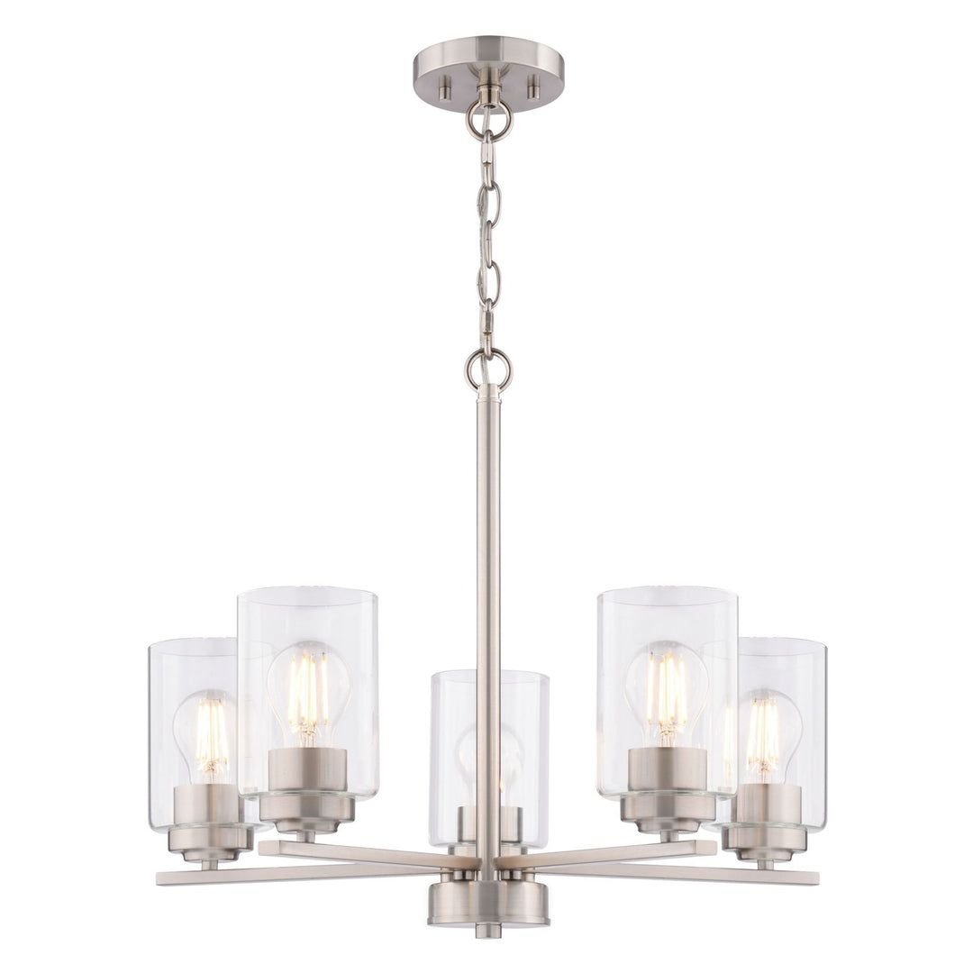 21-In. W 5 Light Chandelier Satin Nickel by Vaxcel International