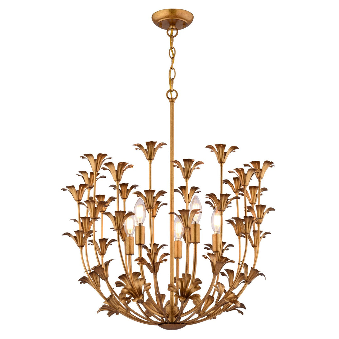 23.5-In. W 5 Light Pendant Gilded Gold by Vaxcel International