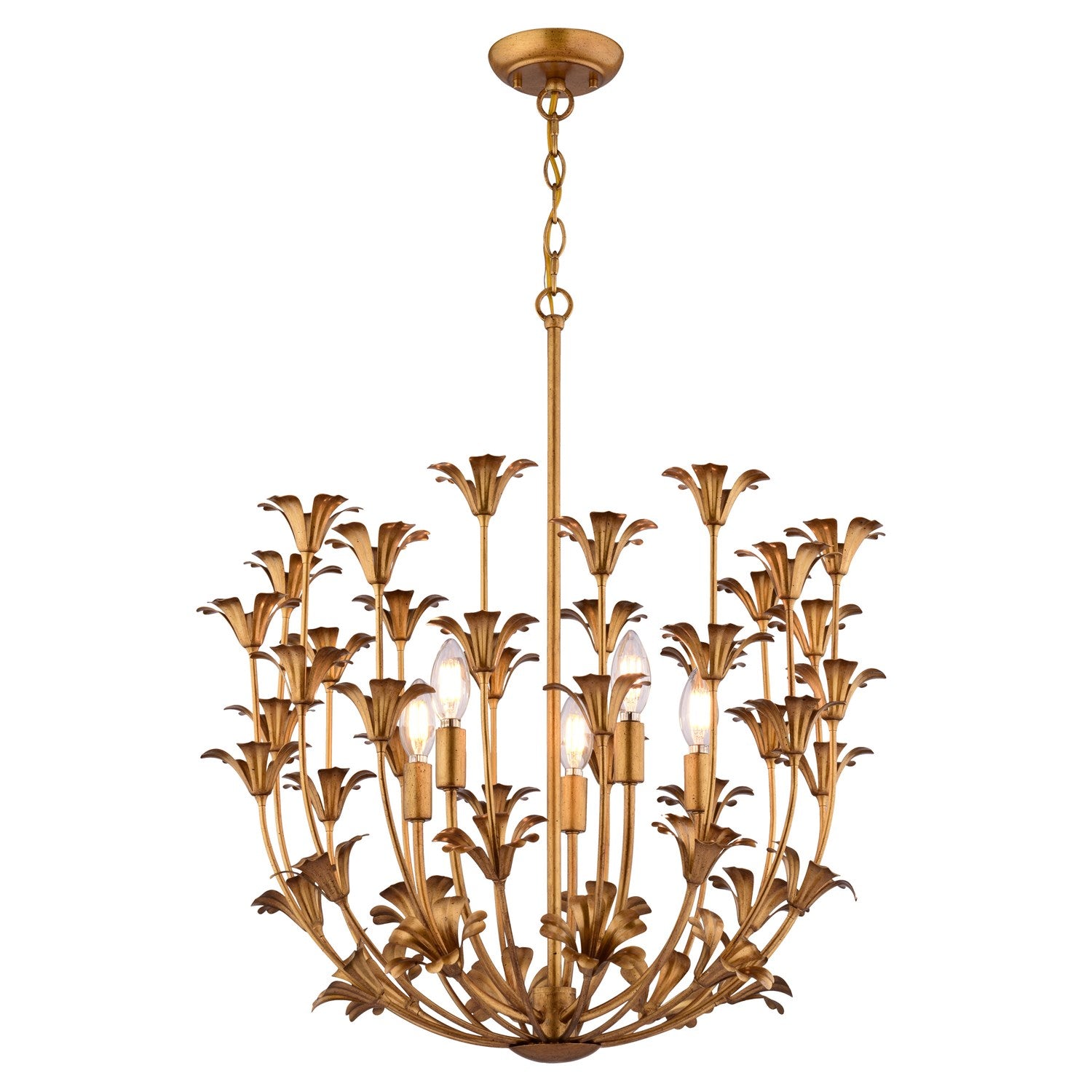 23.5-In. W 5 Light Pendant Gilded Gold by Vaxcel International