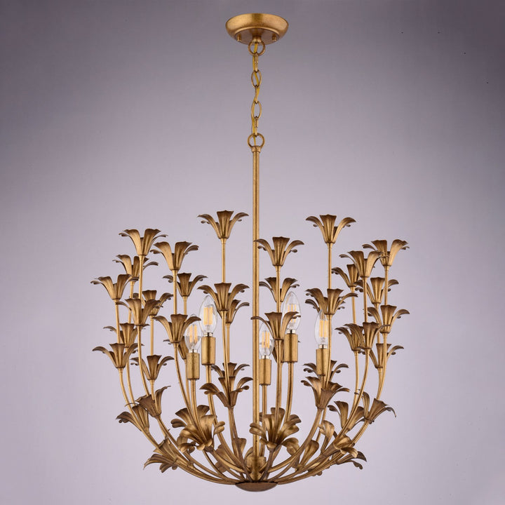 23.5-In. W 5 Light Pendant Gilded Gold
