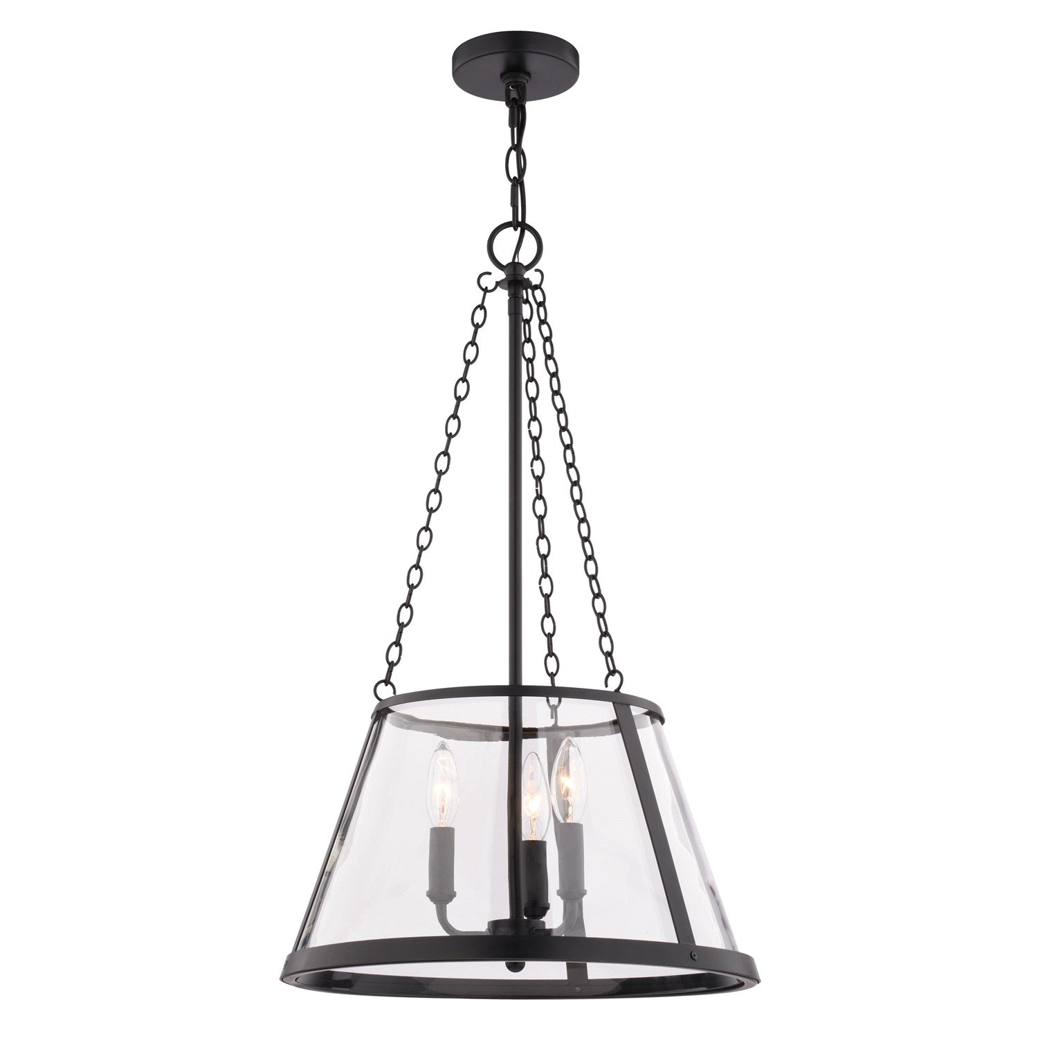 16-In. 3 Light Pendant Matte Black by Vaxcel International