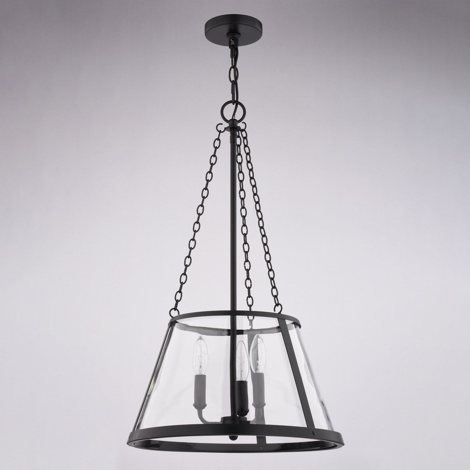 16-In. 3 Light Pendant Matte Black