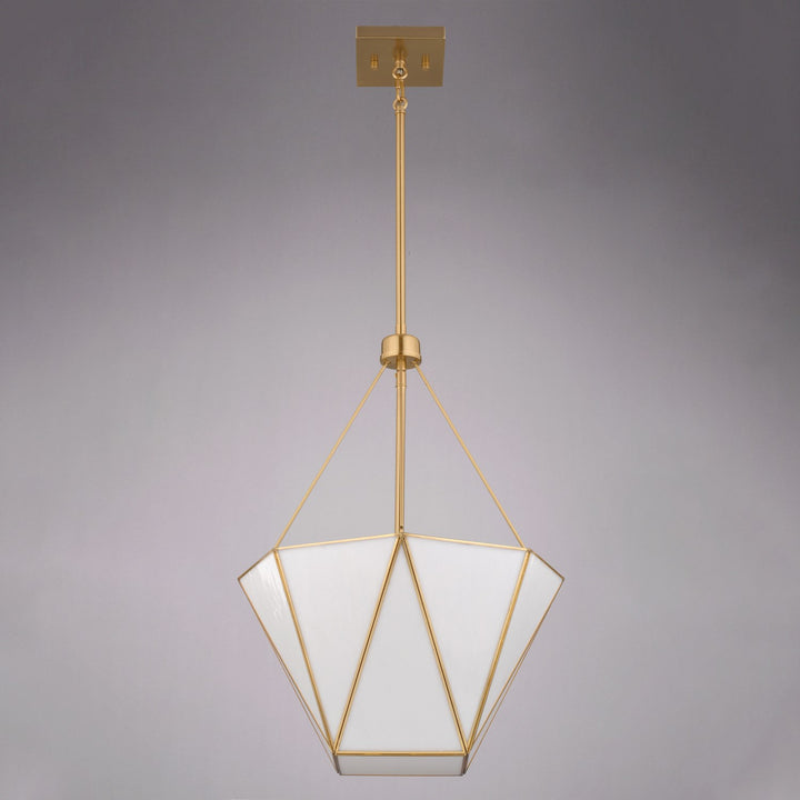 16-In. W 3 Light Pendant Muted Brass