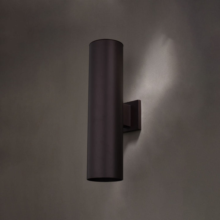 2 Light 20-In.H Outdoor Wall Light Deep Bronze