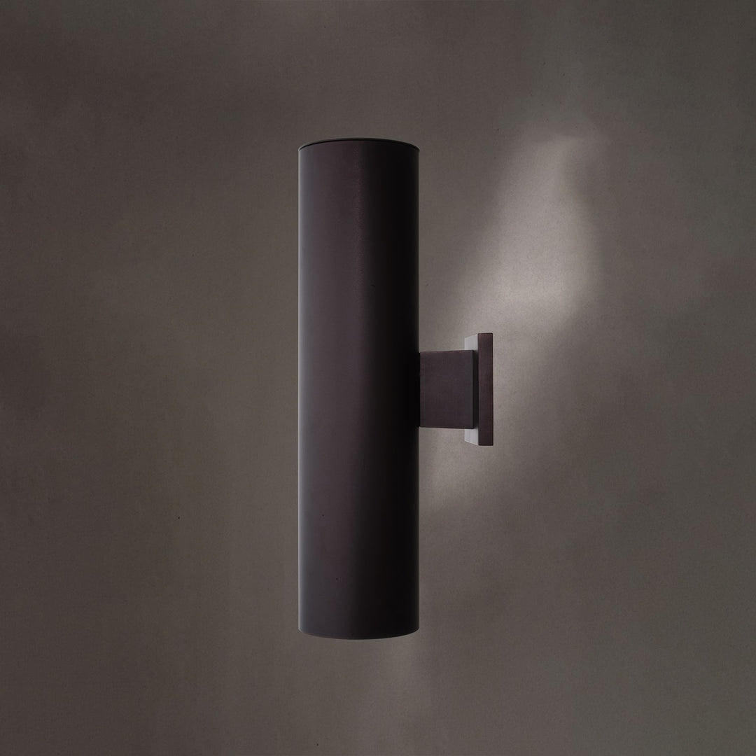 2 Light 20-In.H Outdoor Wall Light Deep Bronze