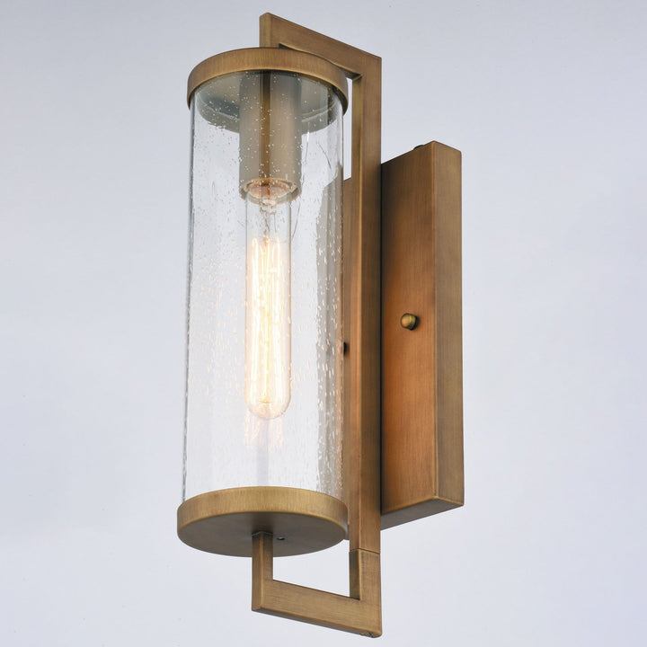 16-In. H Outdoor Wall Light Warm Brass