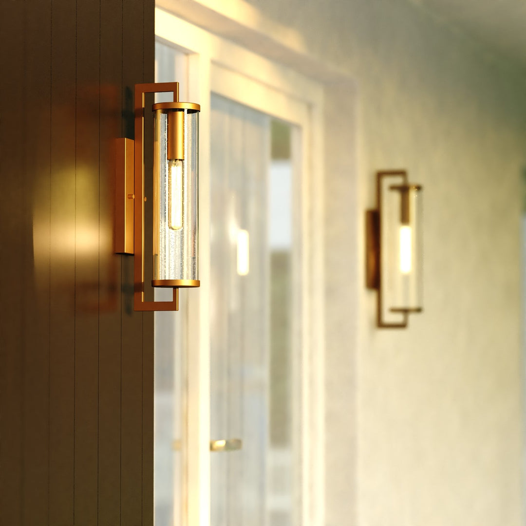 20-In. H Outdoor Wall Light Warm Brass