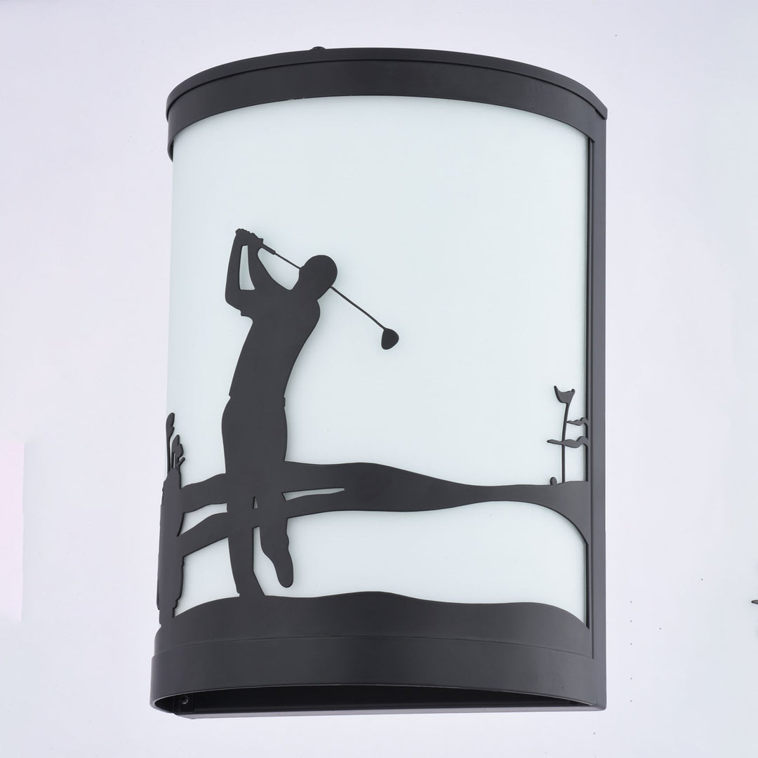 8-In. W Indoor-Outdoor Wall Light Black