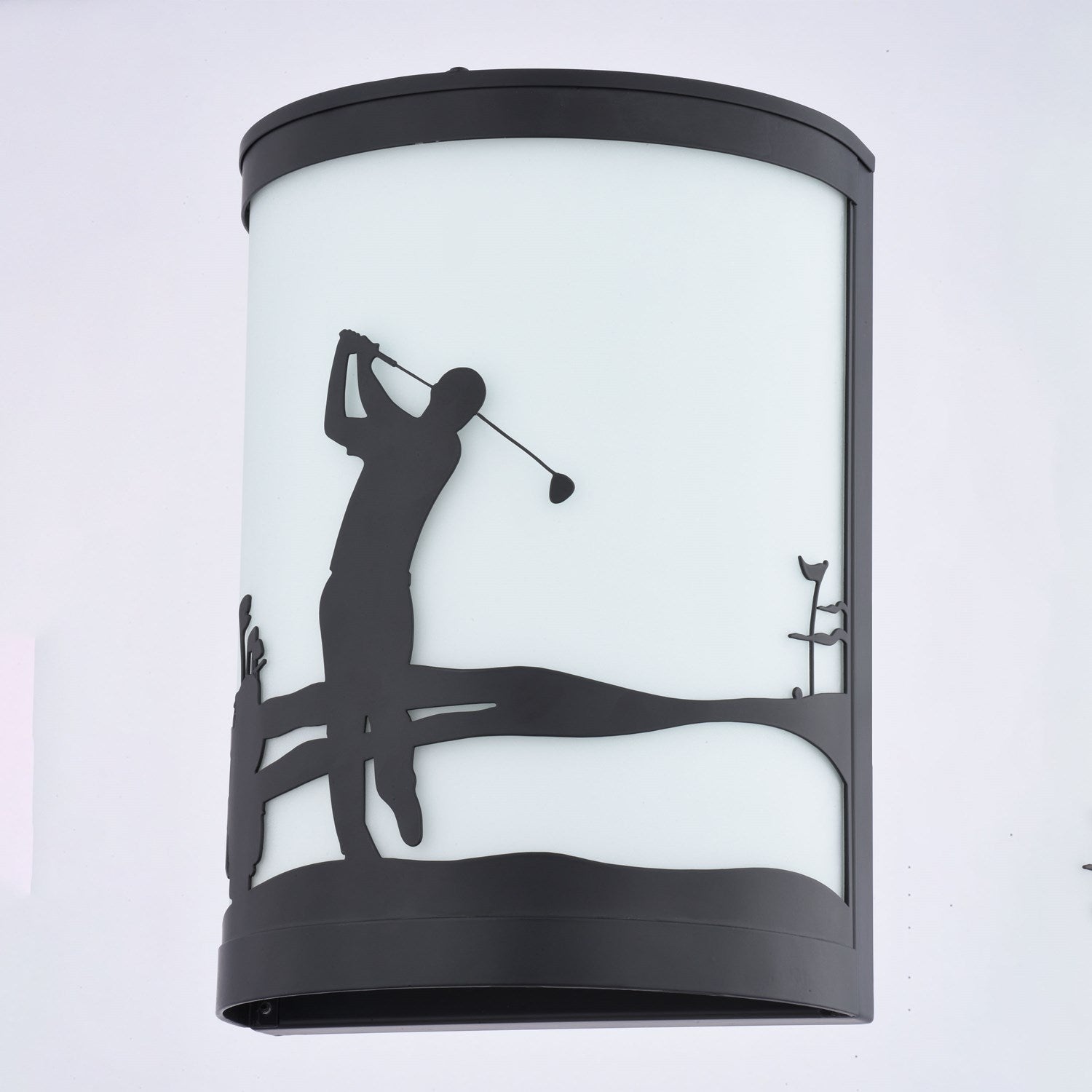 8-In. W Indoor-Outdoor Wall Light Black