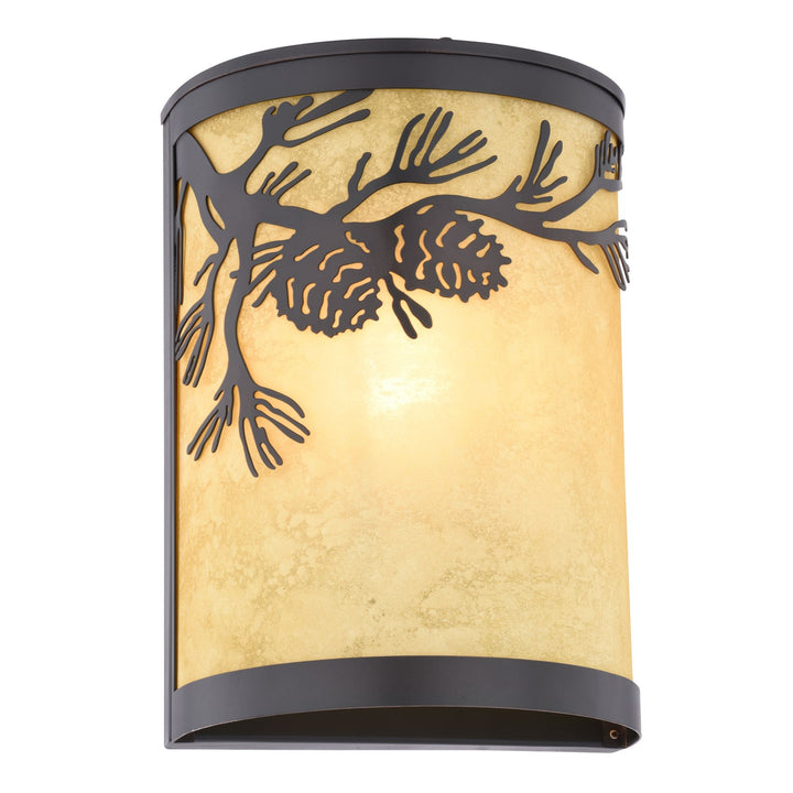 8-In. W Indoor-Outdoor Wall Light Warm Bronze by Vaxcel International