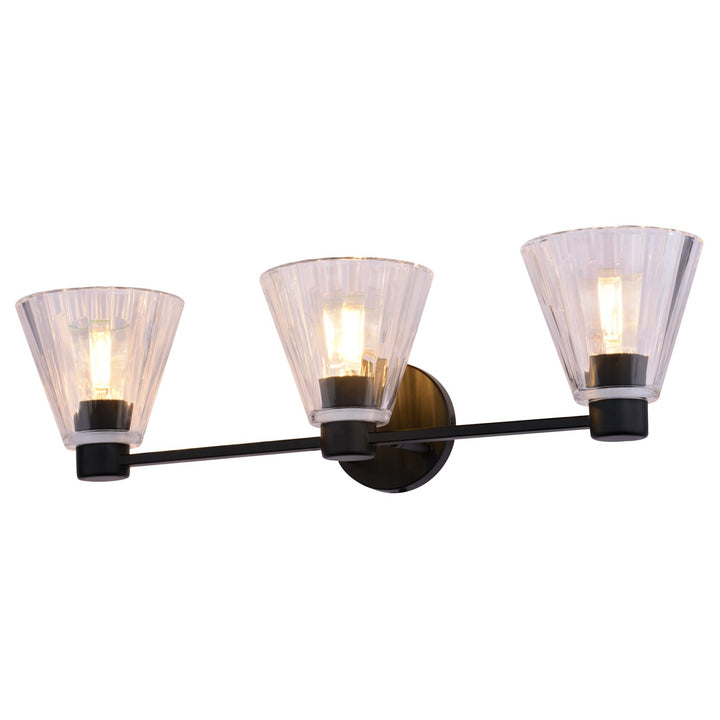 Dalton 23-In. 3 Light Vanity Matte Black by Vaxcel International