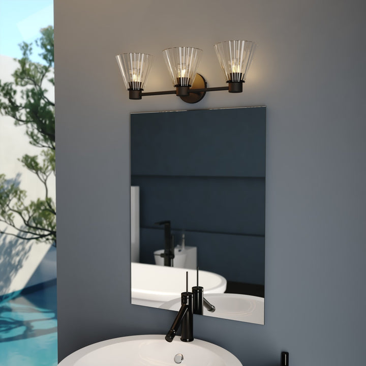 Dalton 23-In. 3 Light Vanity Matte Black