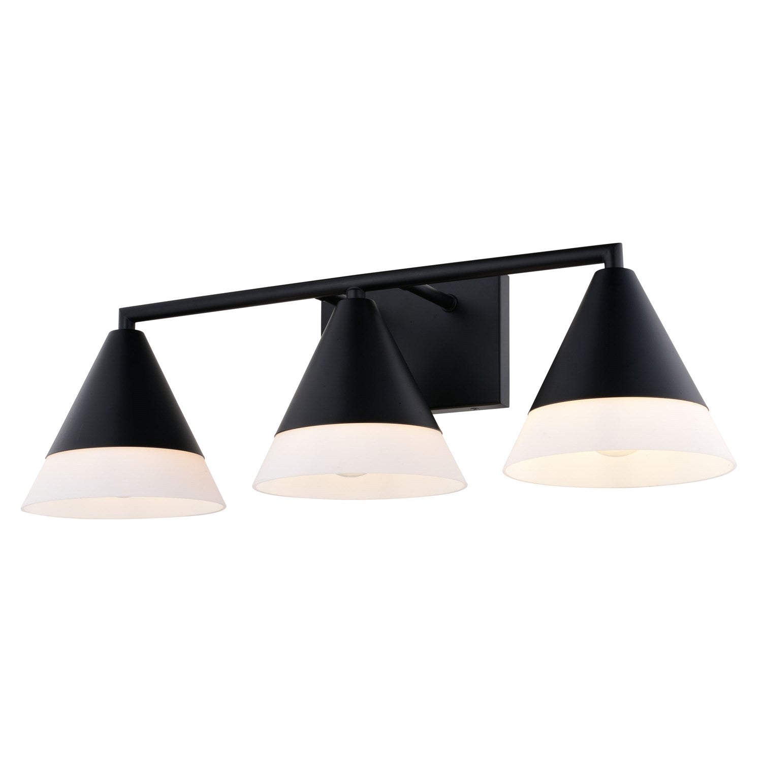 25.25-In. 3 Light Vanity Matte Black by Vaxcel International