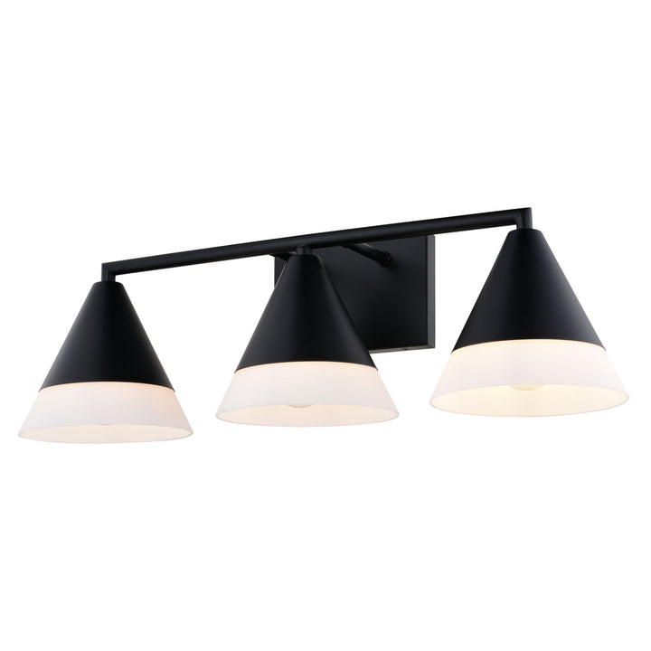 25.25-In. 3 Light Vanity Matte Black by Vaxcel International