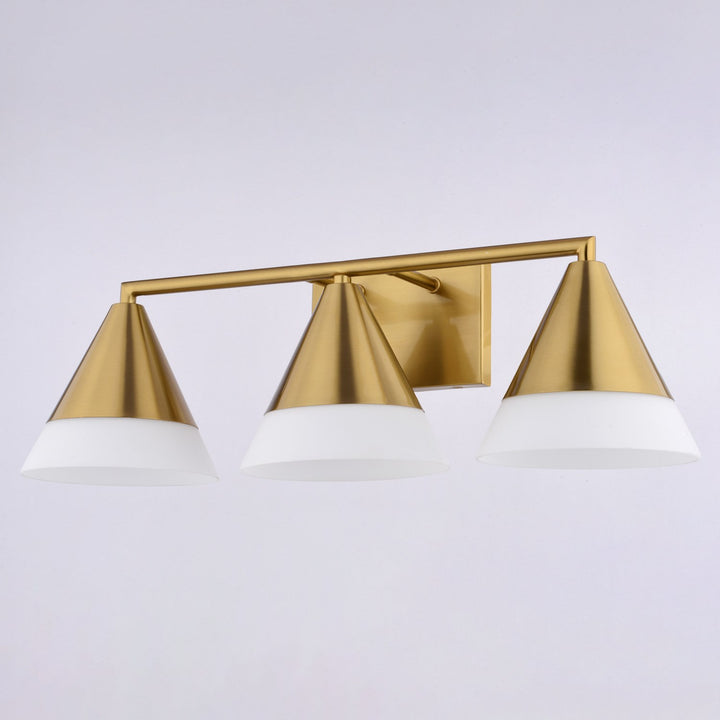 25.25-In. 3 Light Vanity Harvest Gold
