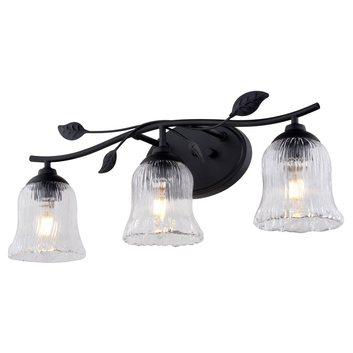 21-In. W 3 Light Vanity Matte Black by Vaxcel International
