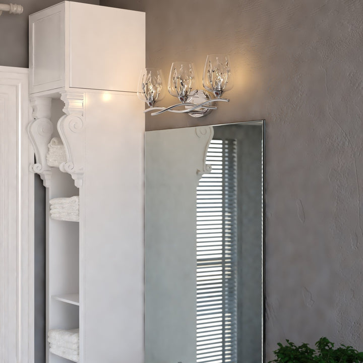 24-In. W 3 Light Vanity Chrome