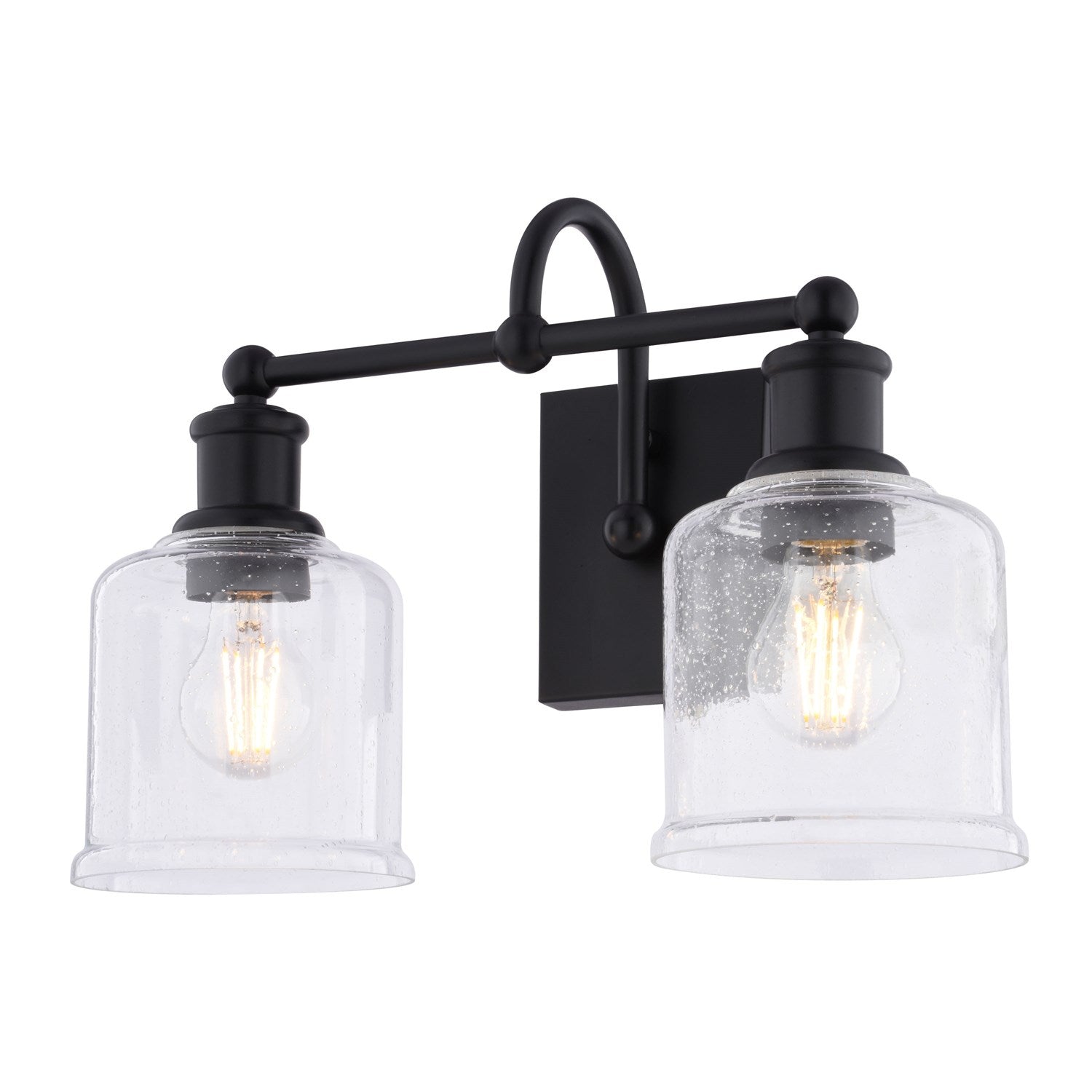 16-In. W 2 Light Vanity Matte Black by Vaxcel International