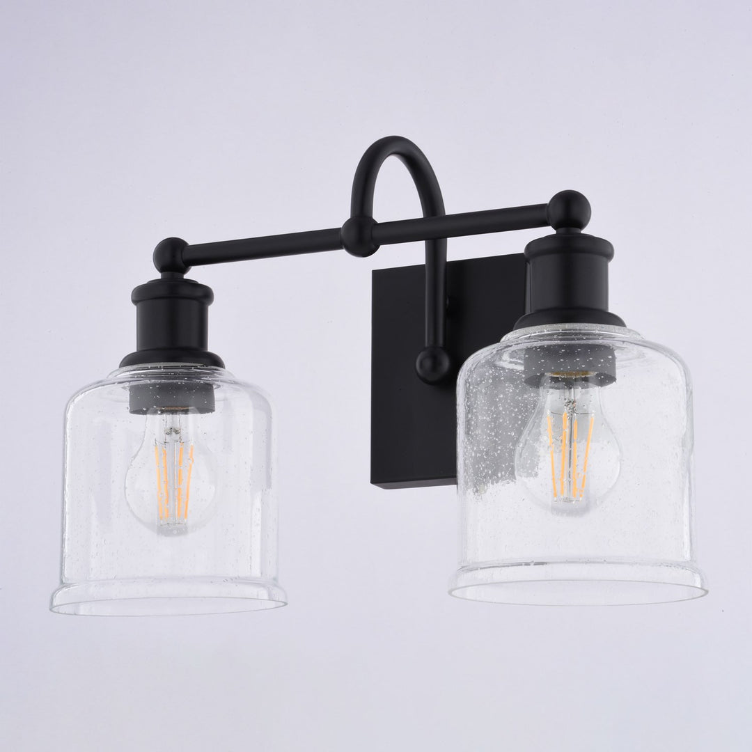 16-In. W 2 Light Vanity Matte Black