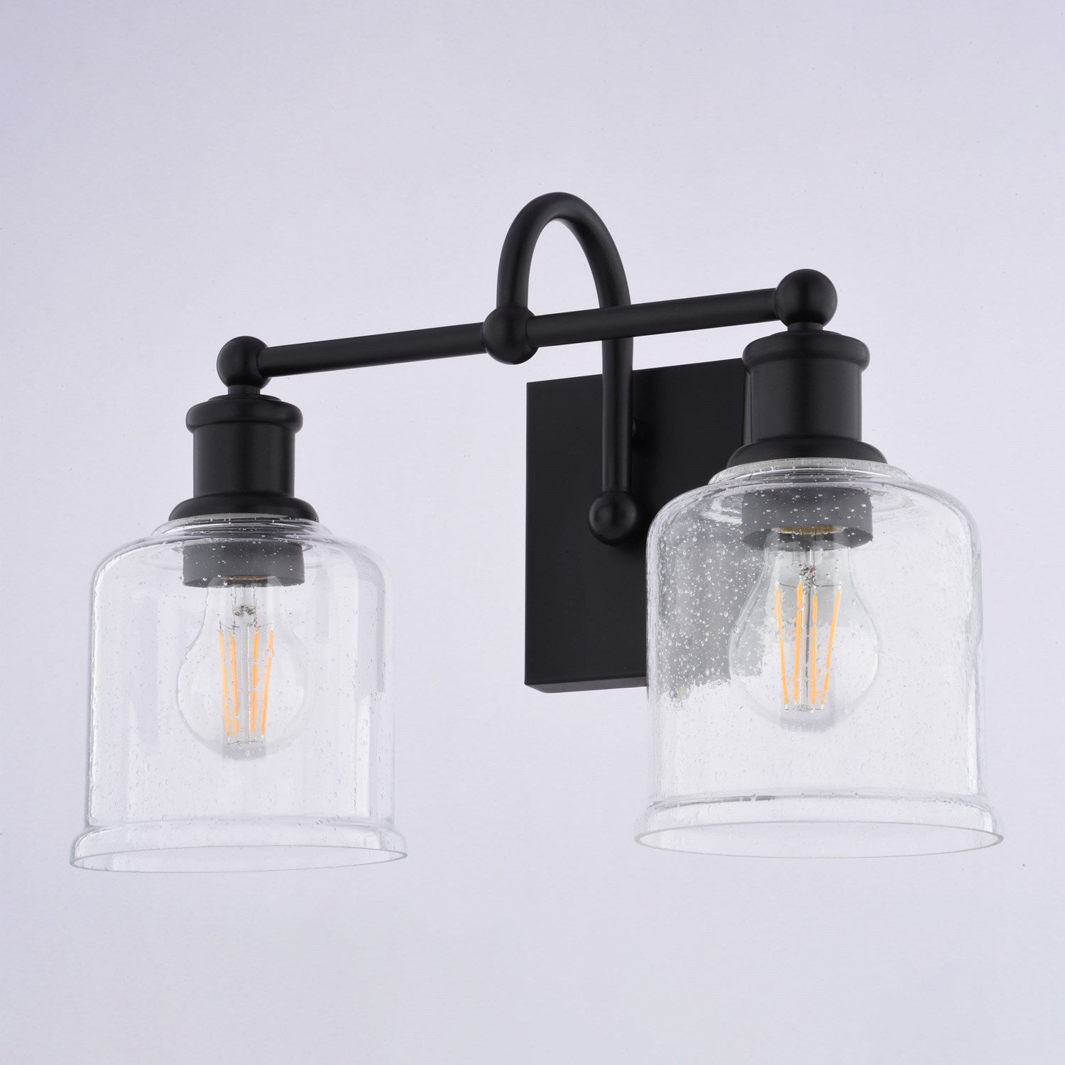 16-In. W 2 Light Vanity Matte Black