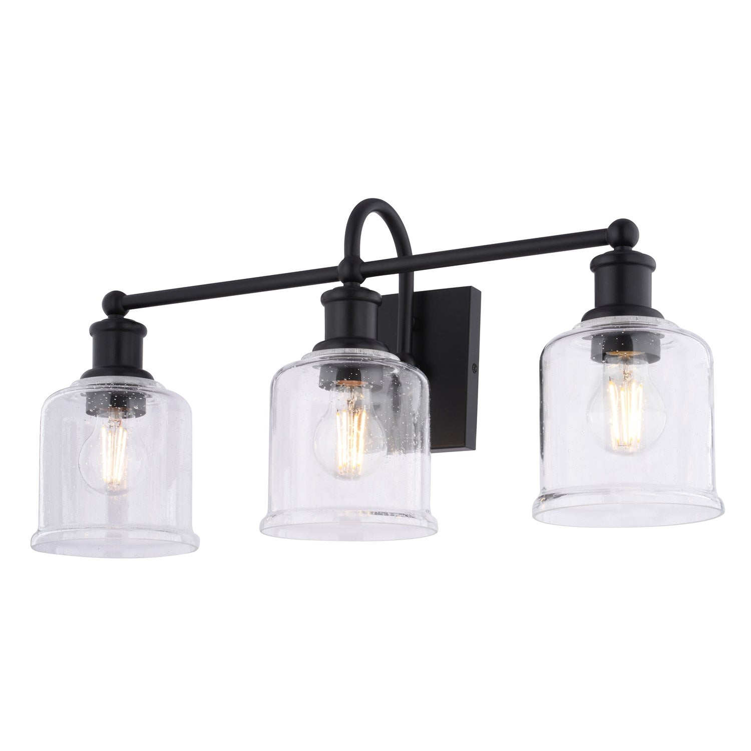 24-In. W 3 Light Vanity Matte Black by Vaxcel International