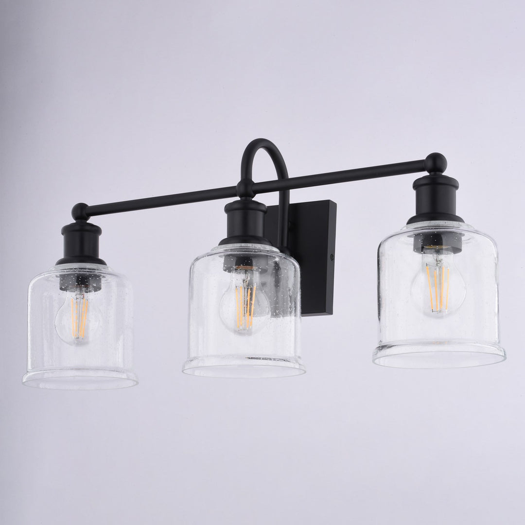 24-In. W 3 Light Vanity Matte Black