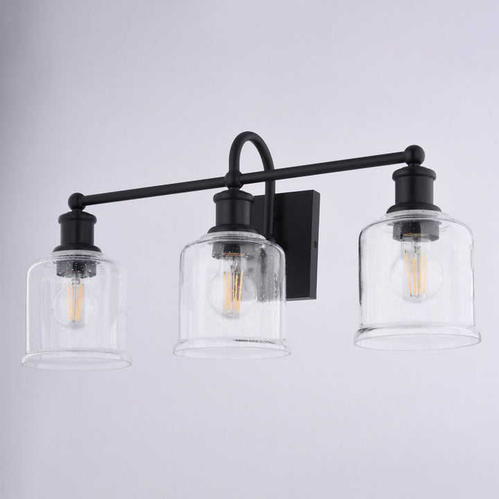 24-In. W 3 Light Vanity Matte Black