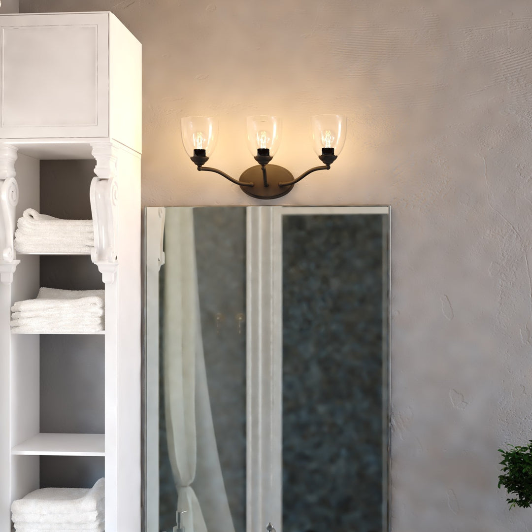 21.5-In. W 3 Light Vanity Matte Black