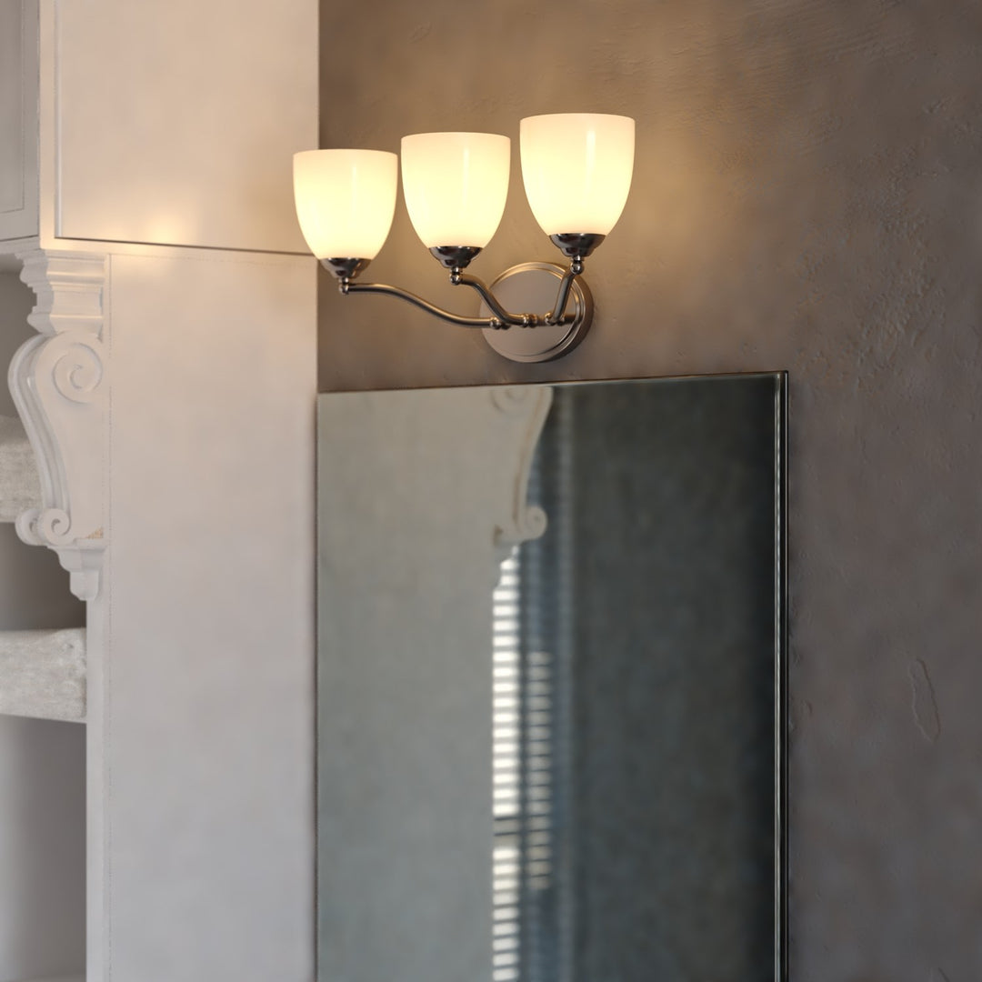 21.5-In. W 3 Light Vanity Satin Nickel