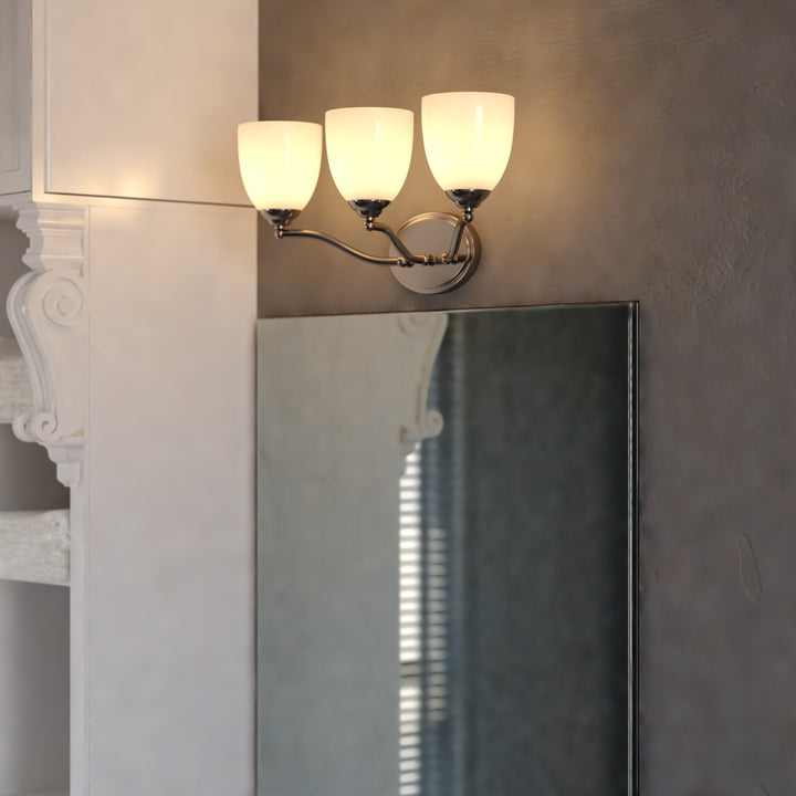21.5-In. W 3 Light Vanity Satin Nickel