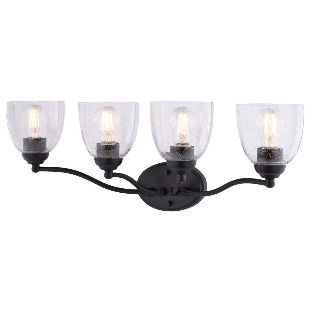 28-In. W 4 Light Vanity Matte Black by Vaxcel International