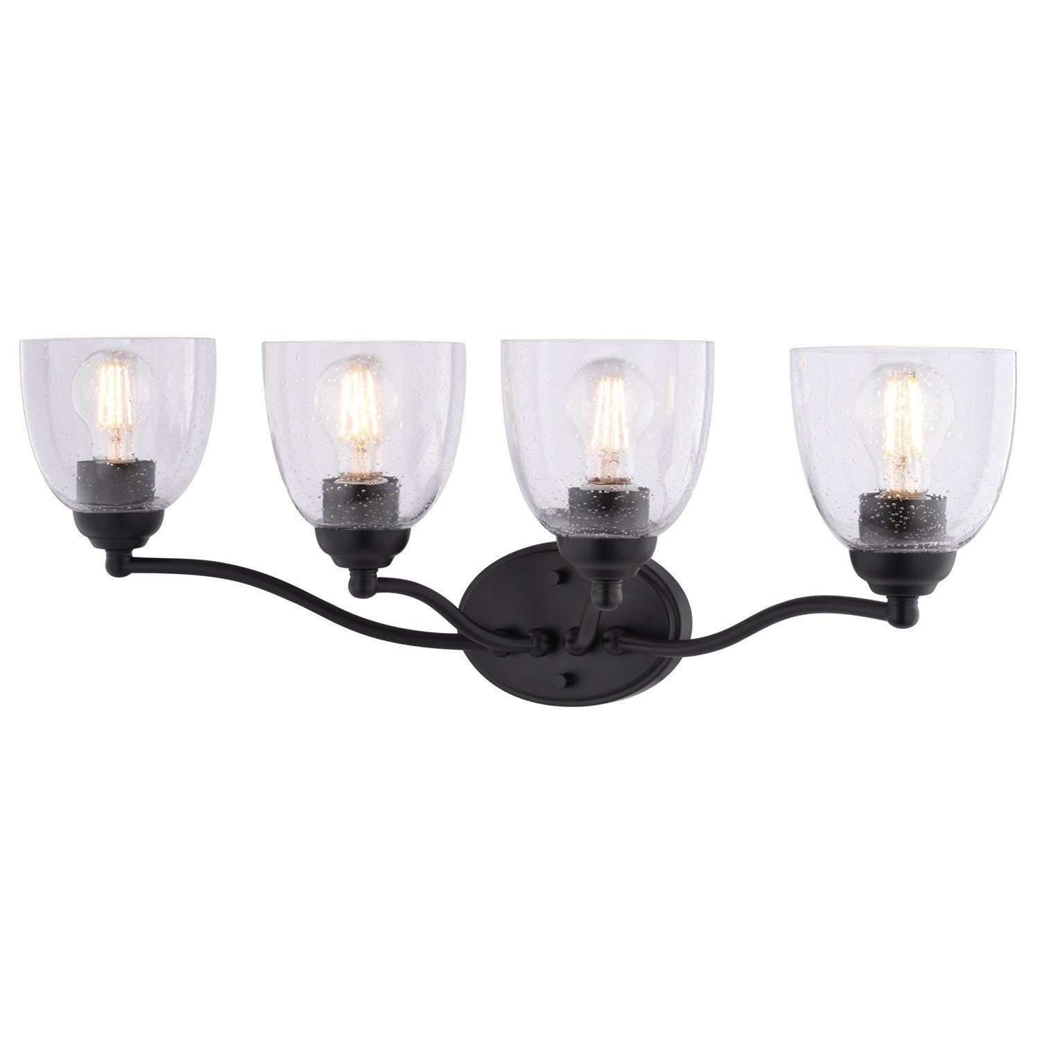 28-In. W 4 Light Vanity Matte Black by Vaxcel International