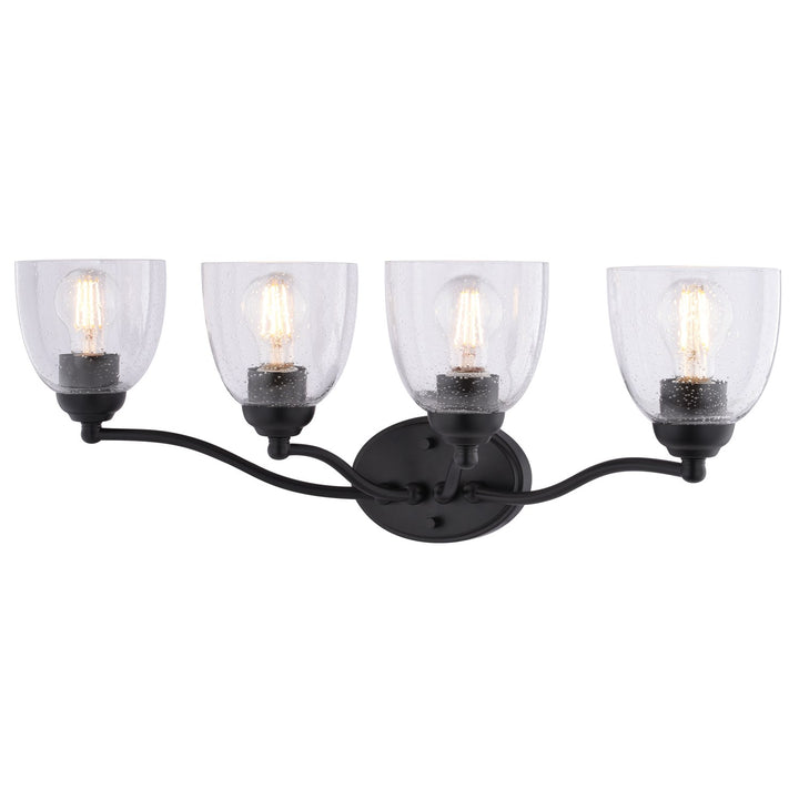 28-In. W 4 Light Vanity Matte Black by Vaxcel International