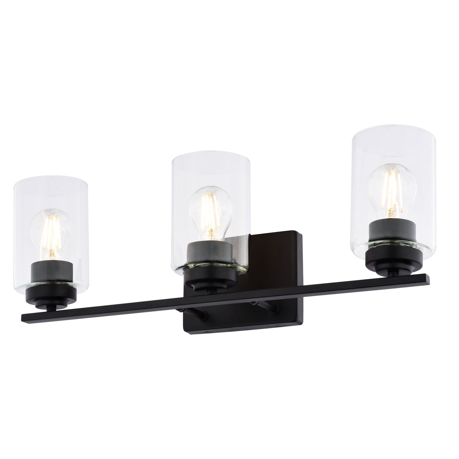 20-In. W 3 Light Vanity Matte Black by Vaxcel International