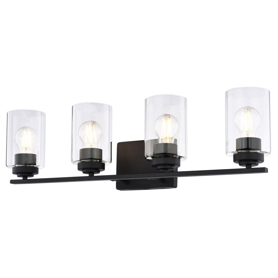 27.5-In. W 4 Light Vanity Matte Black by Vaxcel International