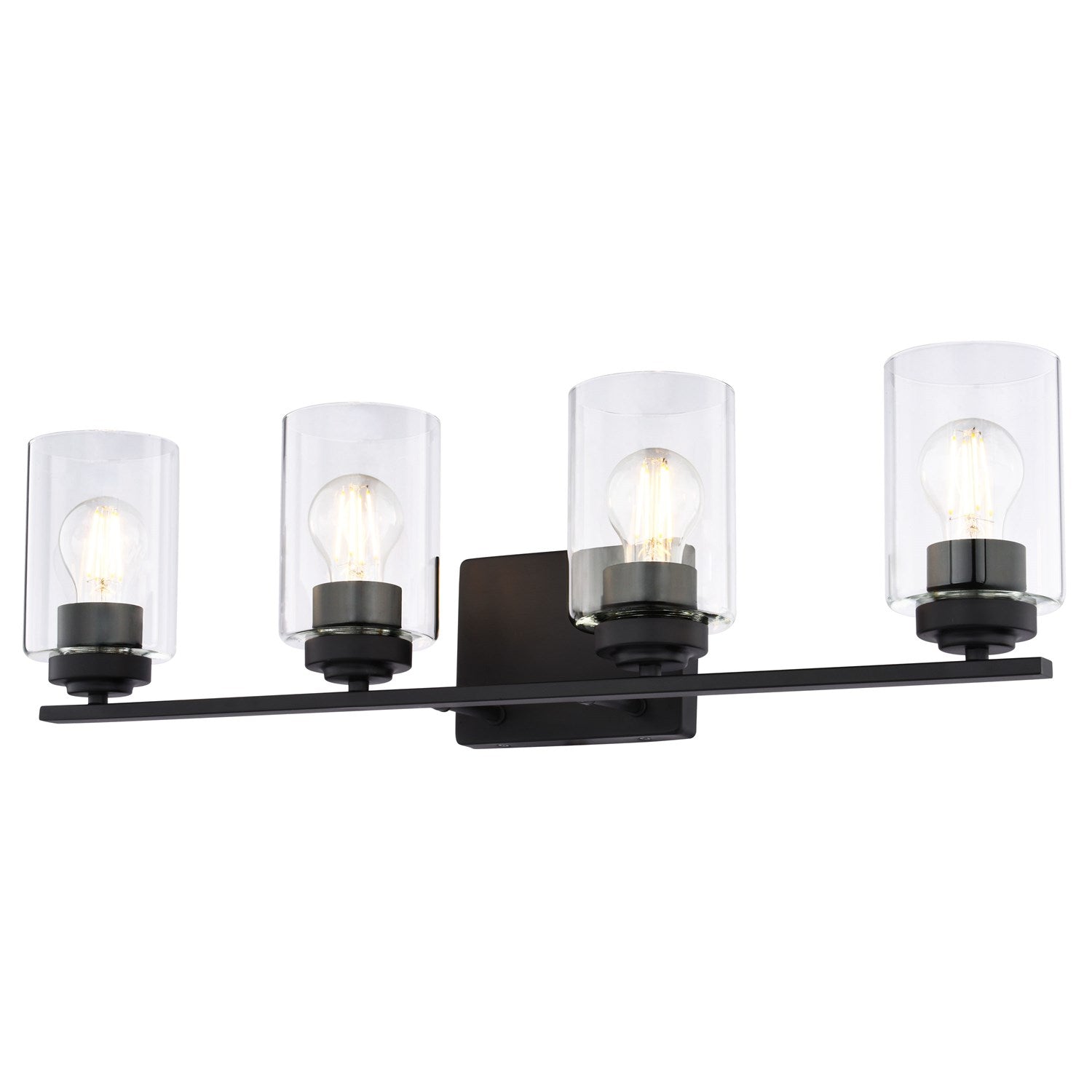 27.5-In. W 4 Light Vanity Matte Black by Vaxcel International