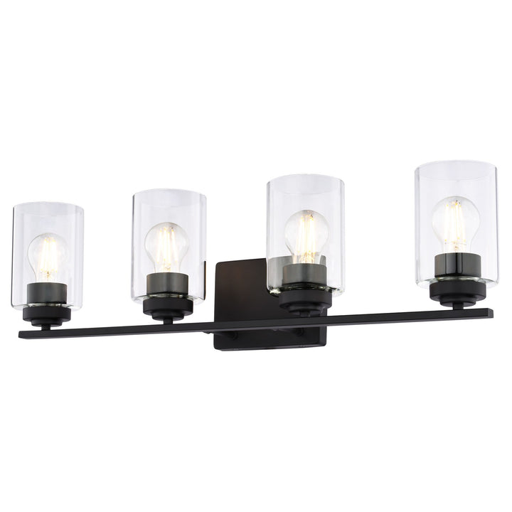 27.5-In. W 4 Light Vanity Matte Black by Vaxcel International