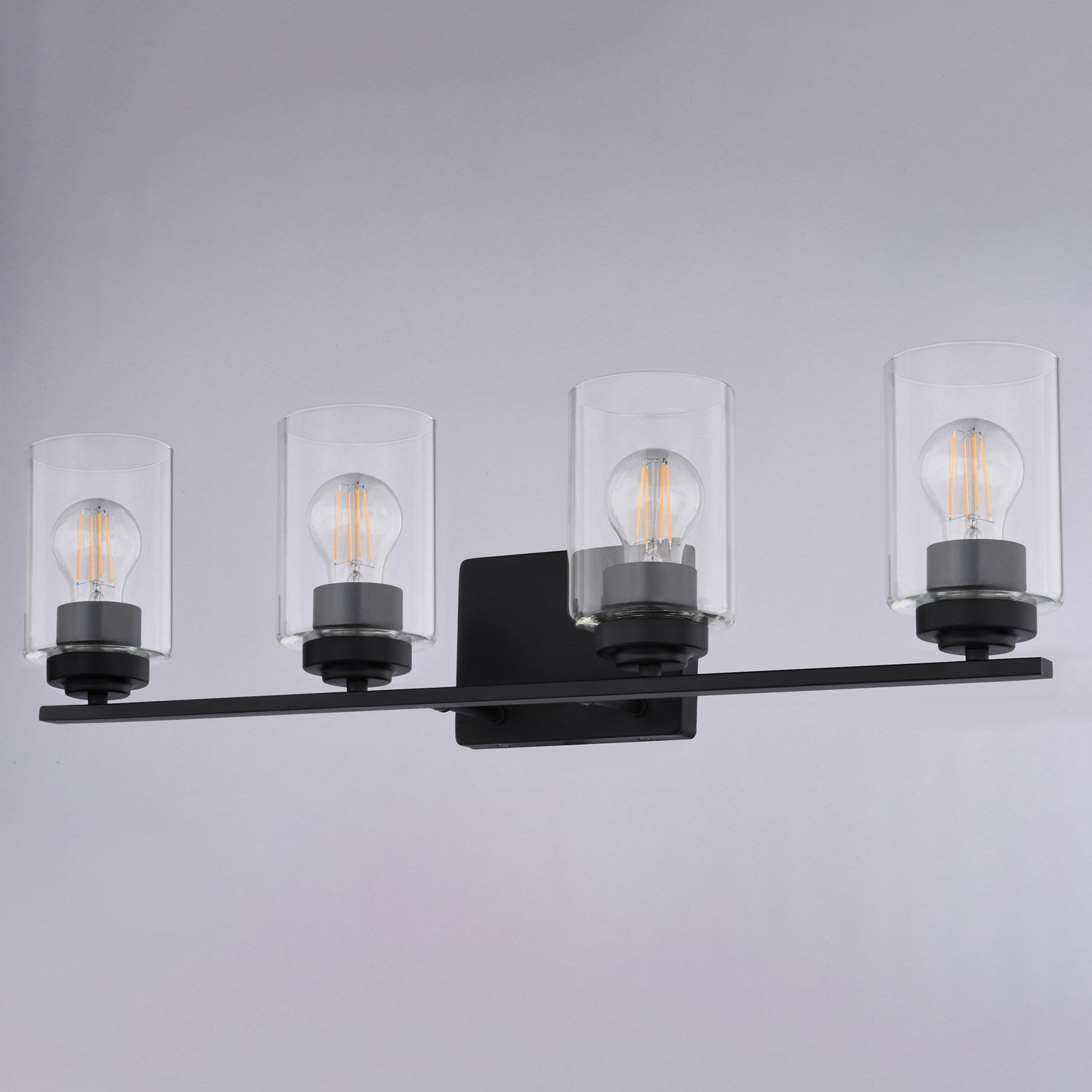 27.5-In. W 4 Light Vanity Matte Black