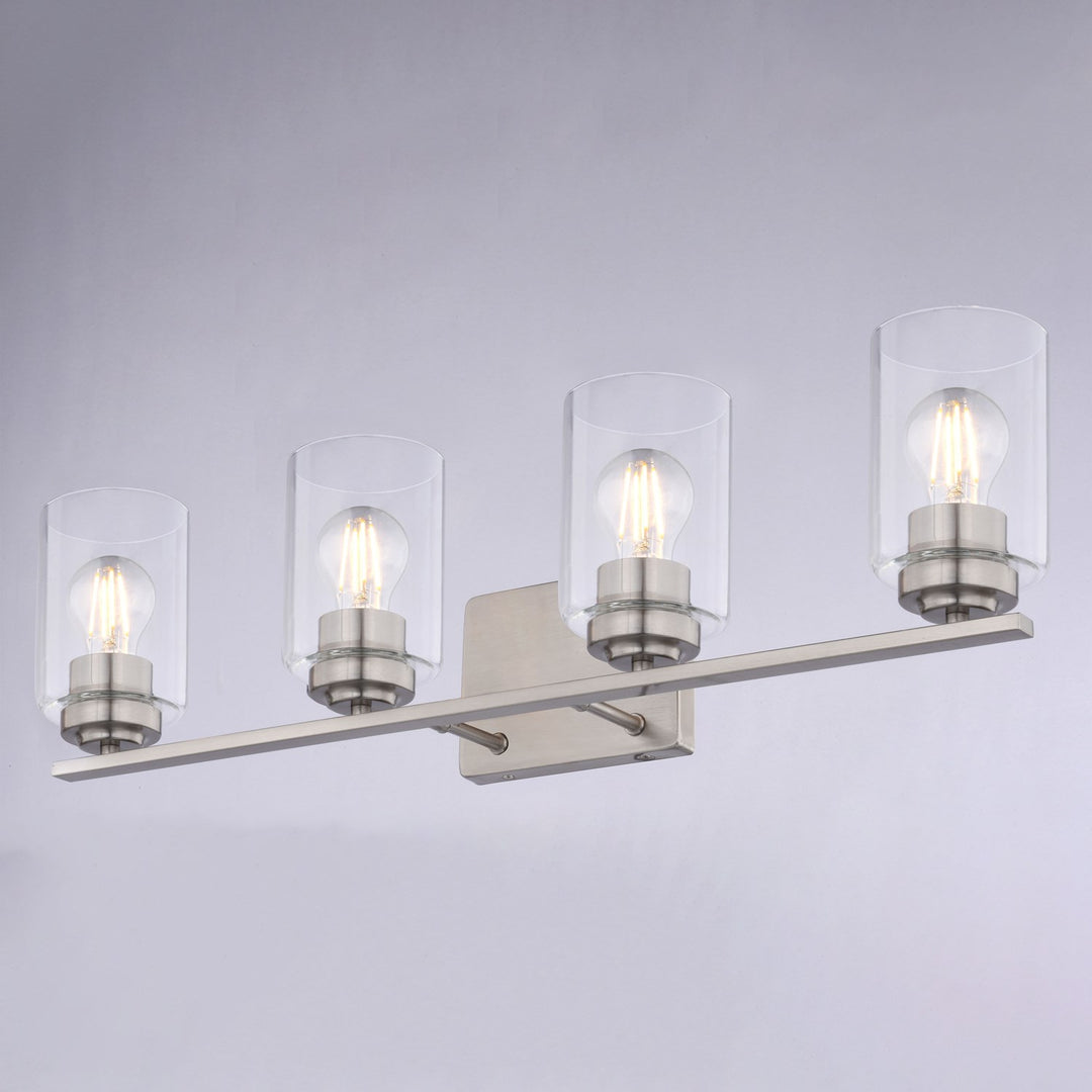 27.5-In. W 4 Light Vanity Satin Nickel