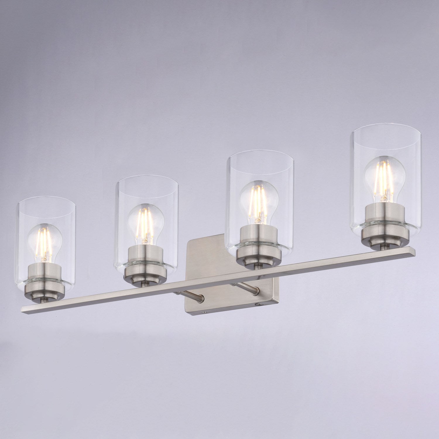 27.5-In. W 4 Light Vanity Satin Nickel