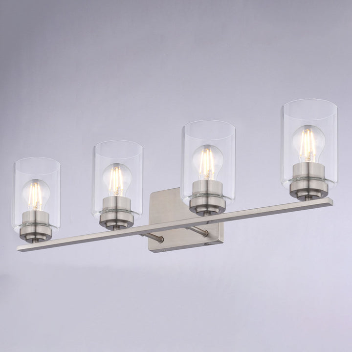 27.5-In. W 4 Light Vanity Satin Nickel