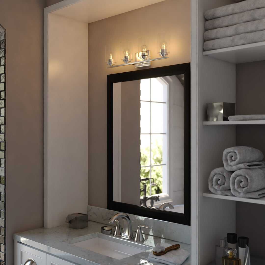27.5-In. W 4 Light Vanity Satin Nickel