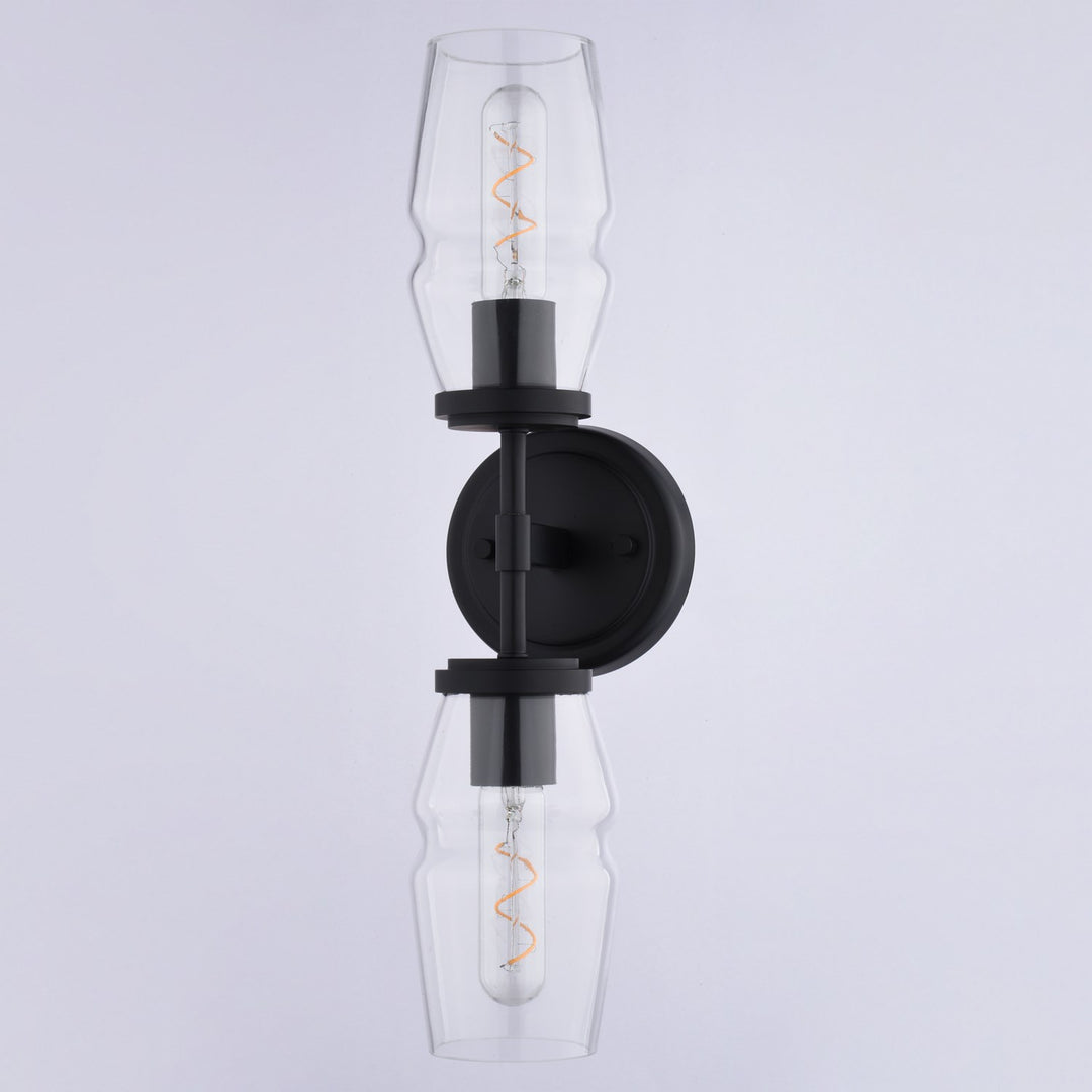 18.5-In. 2 Light Wall Light Matte Black