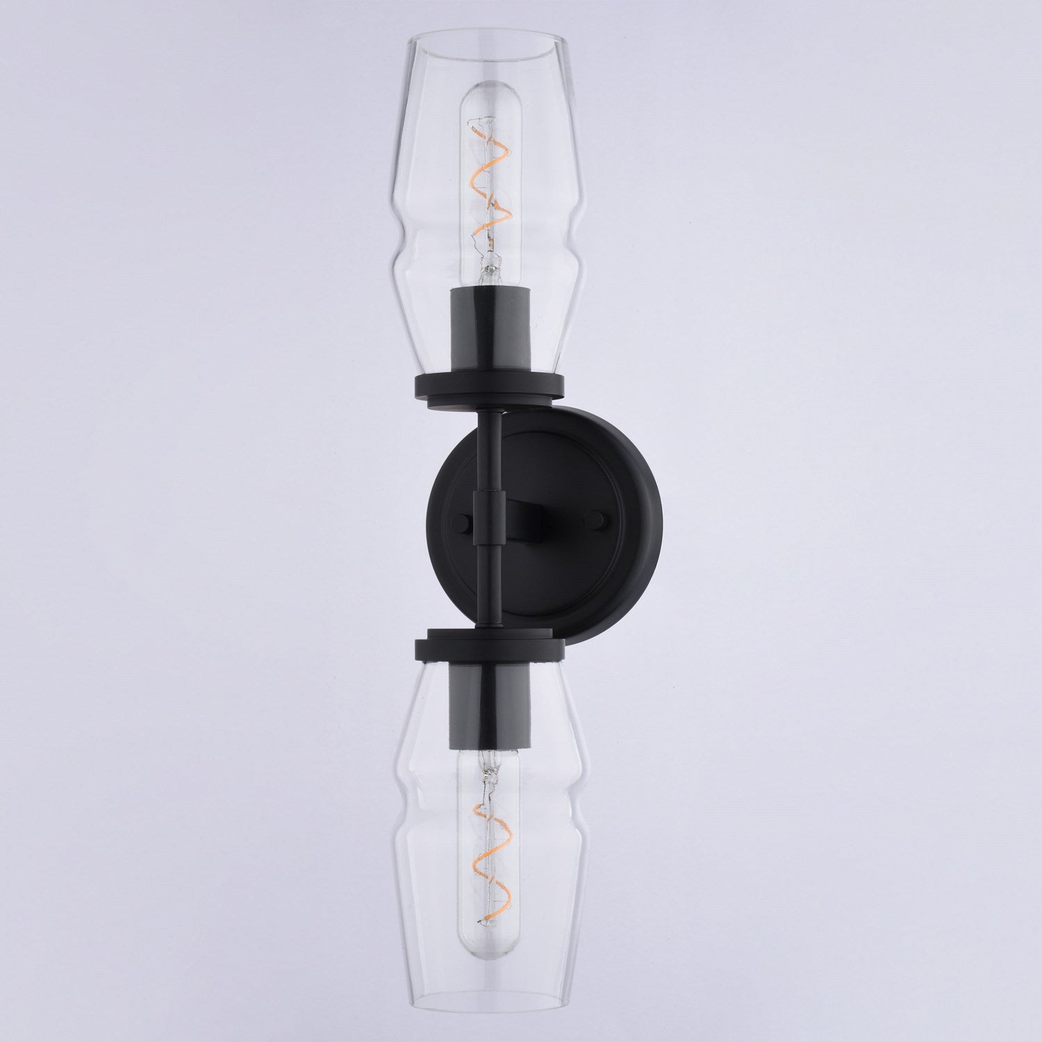 18.5-In. 2 Light Wall Light Matte Black