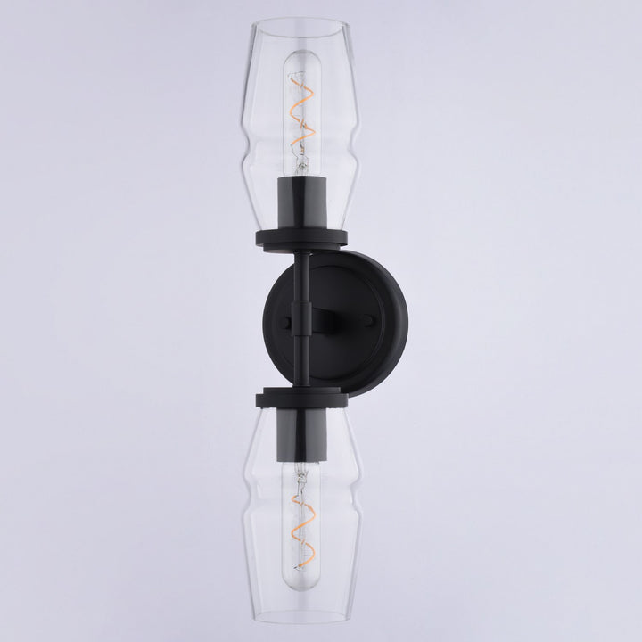 18.5-In. 2 Light Wall Light Matte Black