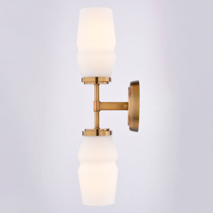 18.5-In. 2 Light Wall Light Brushed Brass