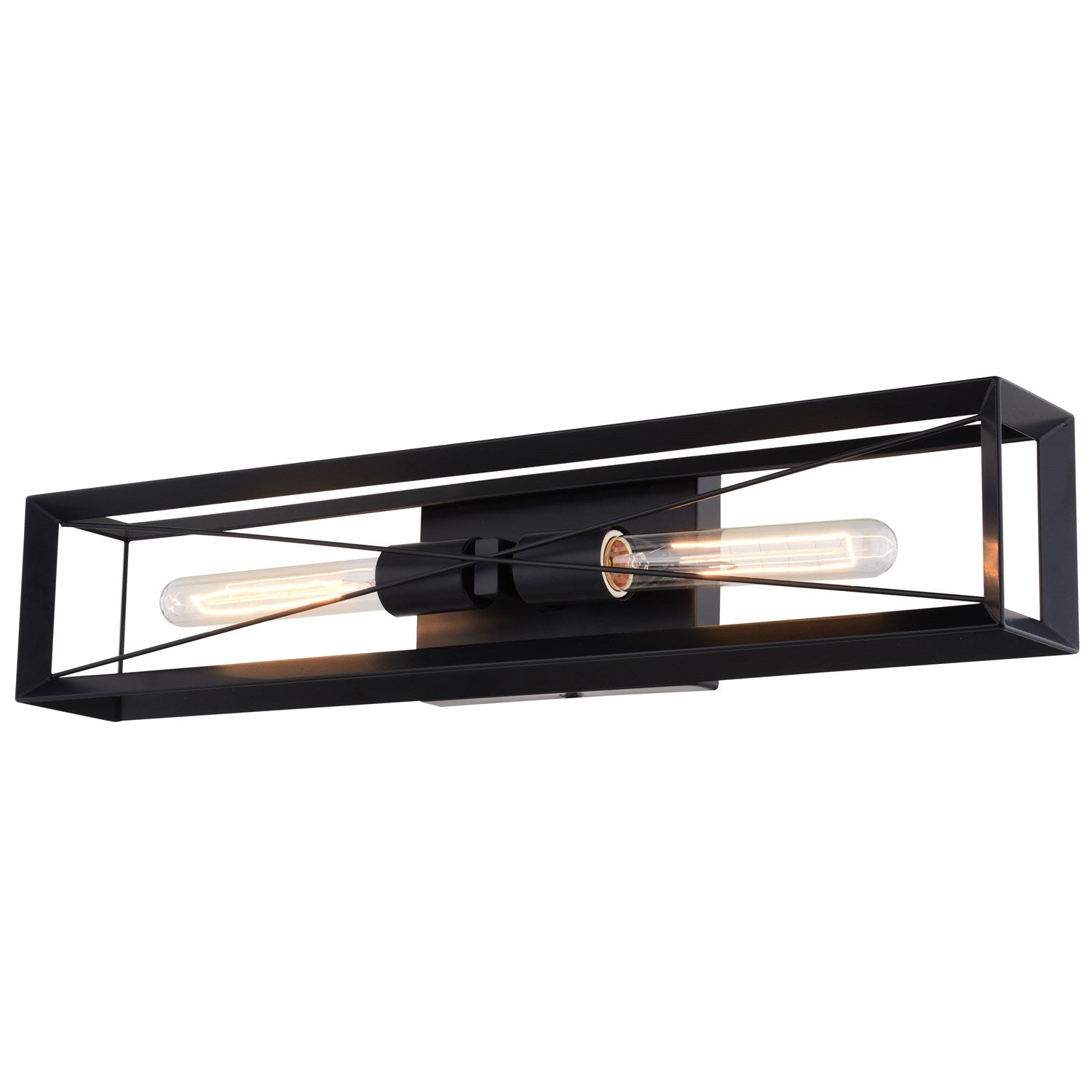 24-In. W 2 Light Wall Light Matte Black by Vaxcel International